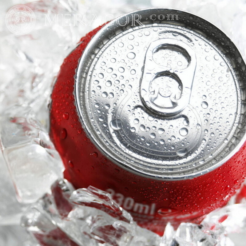 Баночка з Колою фото в льоду на аватарку Логотипи