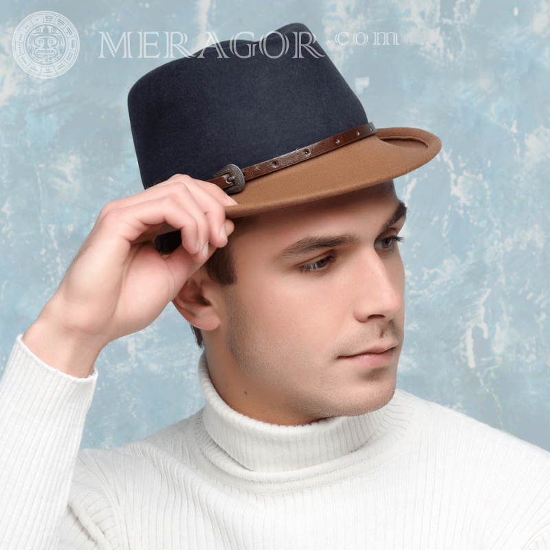 Аватарка с мужчиной в шляпе В шапке Лица, портреты Парни