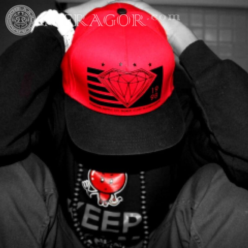 A guy in a cap without face for icon In a cap Without face Reds