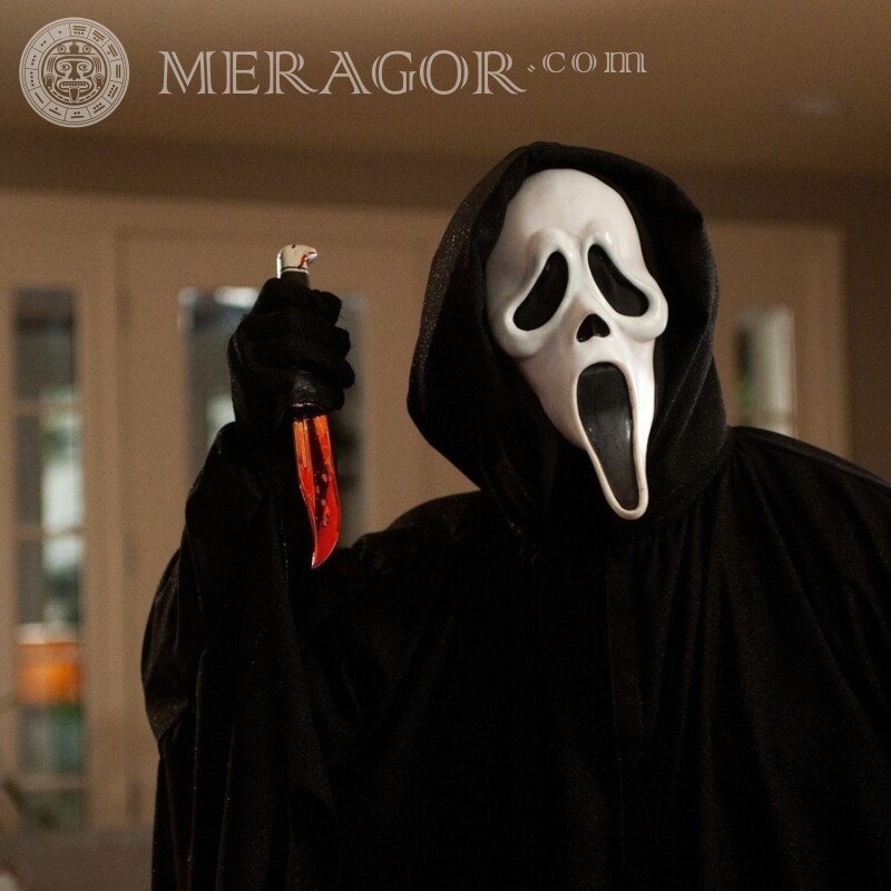 Masked assassin scream at avatar From films Hooded Mask For VK