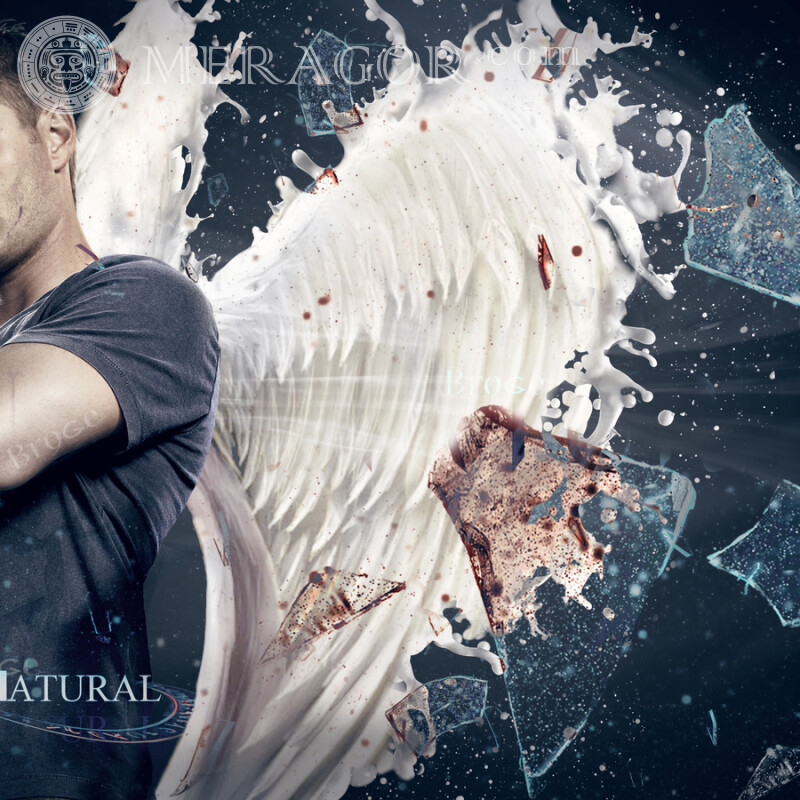 Imagen sobre el tema de la serie de televisión Supernatural en la imagen de perfil De las películas