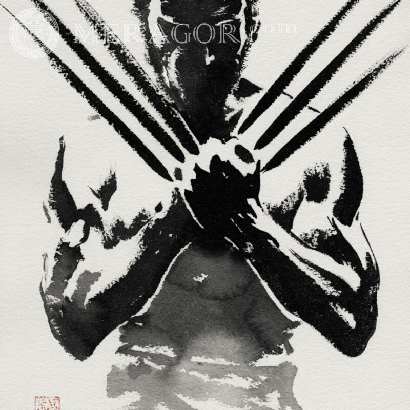 Desenho do avatar do Wolverine de X-Men Dos filmes Anime, desenho