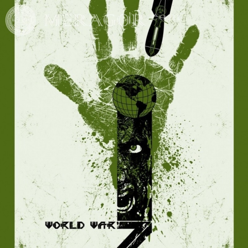 Logotipo da Guerra dos Mundos com a palma da mão no avatar Dos filmes Logos