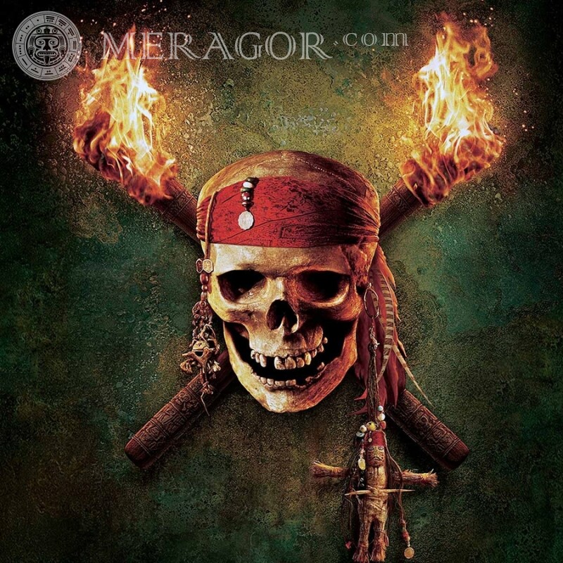 Pirate skull with bones avatar From films