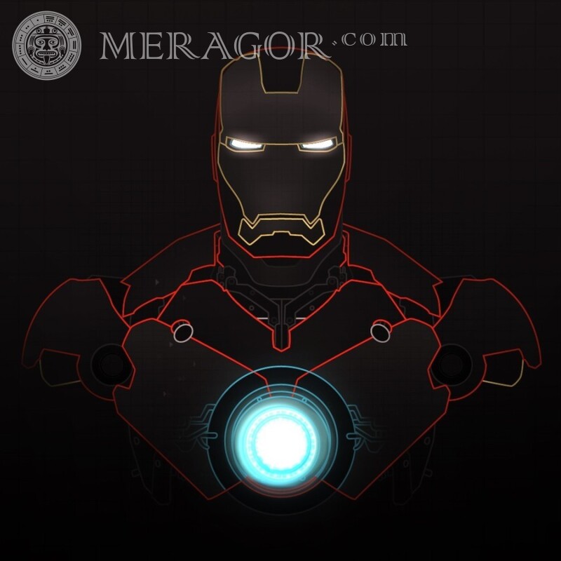 Schema Zeichnung Iron Man Avatar Aus den Filmen