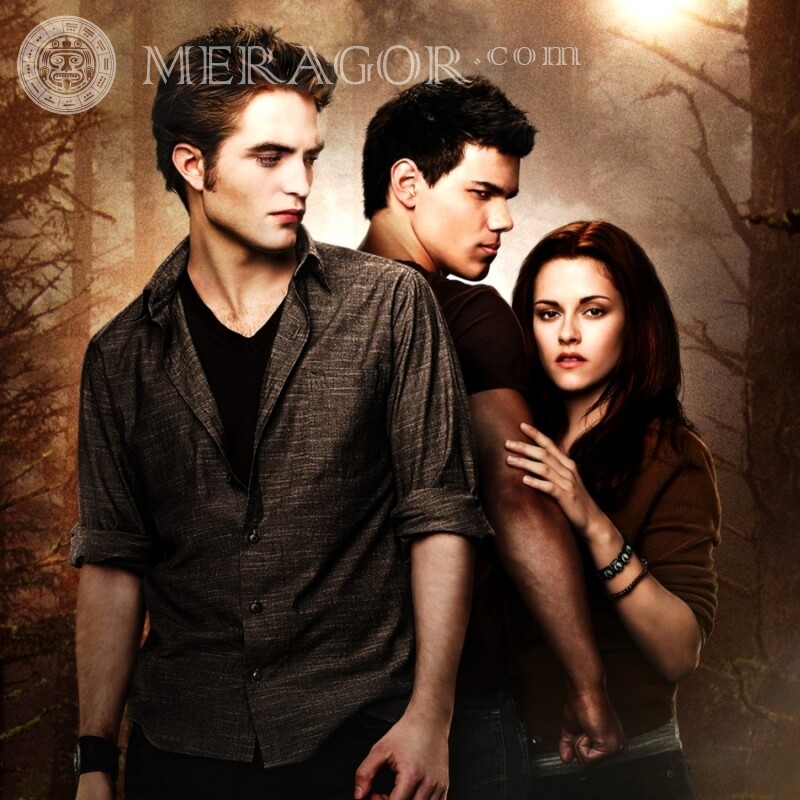 Heroes of the movie Twilight threesome on the avatar From films