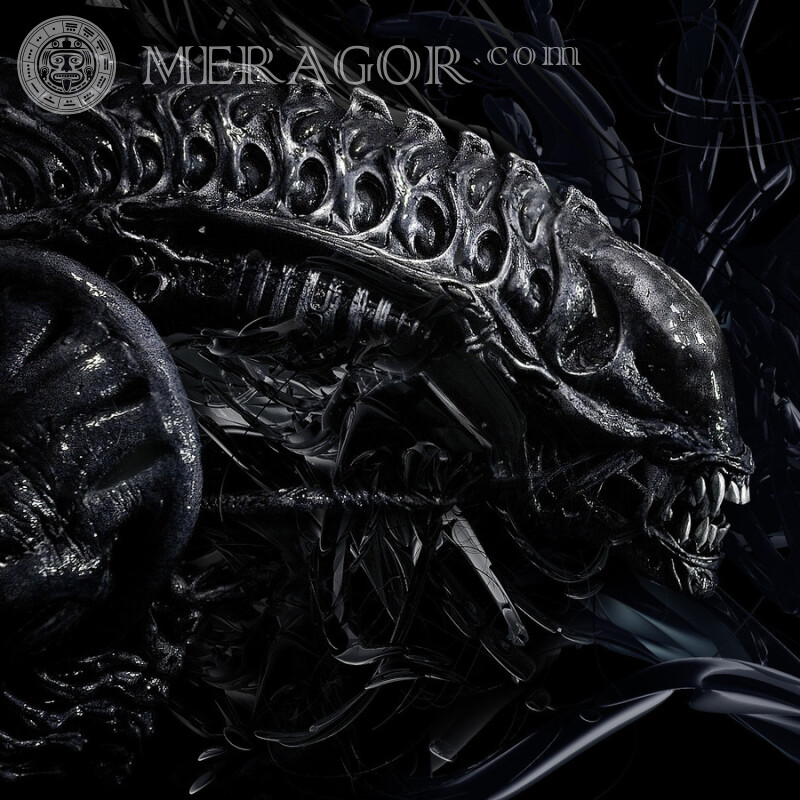 Monstro alienígena no avatar Dos filmes Assustador