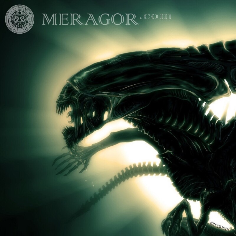 Monstro do filme Alien no avatar Dos filmes Assustador