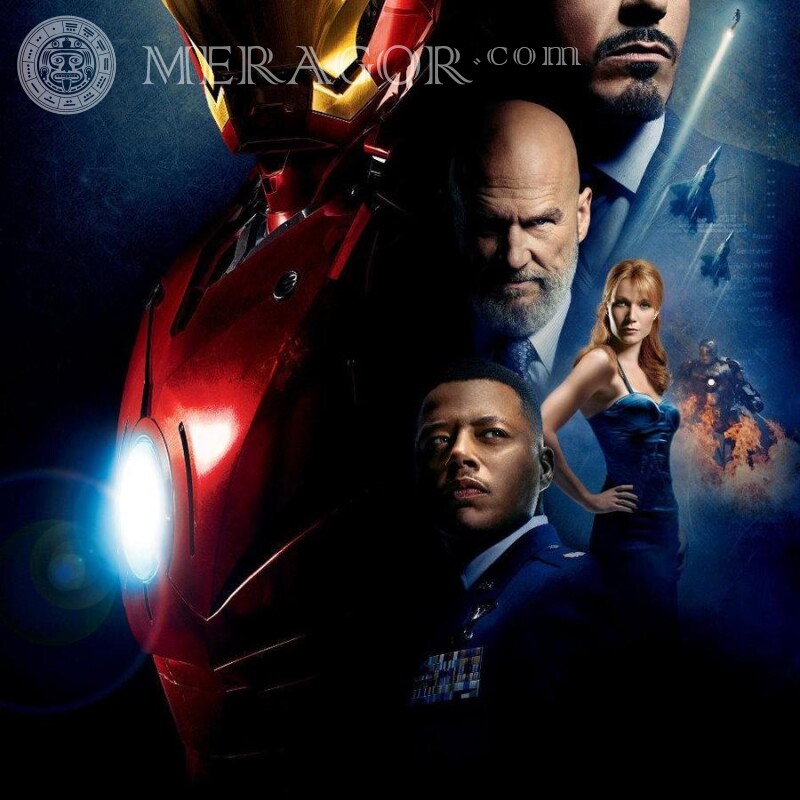 Foto do homem de ferro com heróis em seu avatar Dos filmes