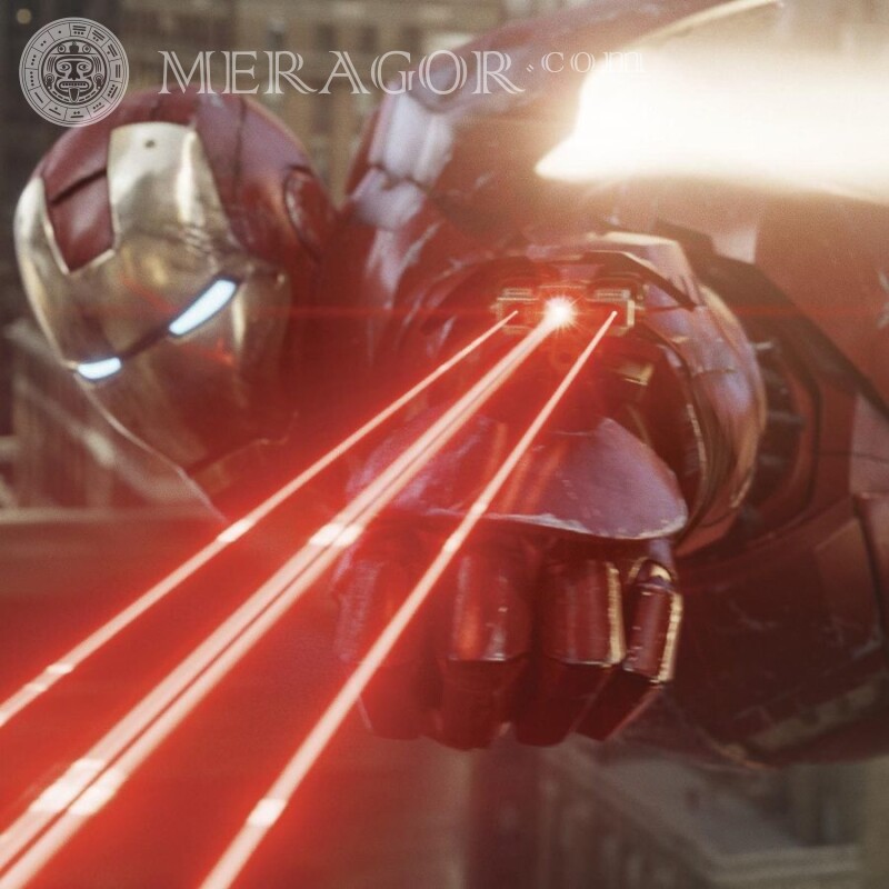 Iron Man schießt Laserstrahlen Avatar Aus den Filmen