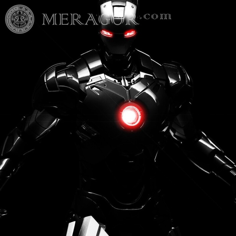 Black iron man picture for profile picture From films