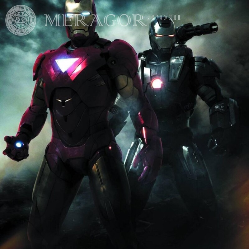 Imagem do avatar do Homem de Ferro e do Guerreiro Dos filmes