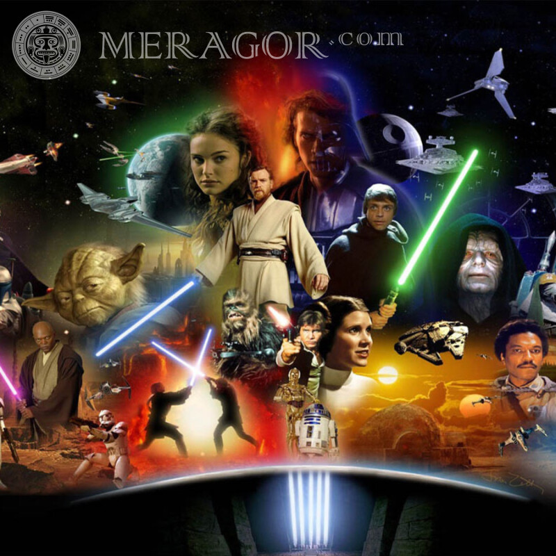 Tous les héros de Star Wars dans l'image pour votre avatar Des films