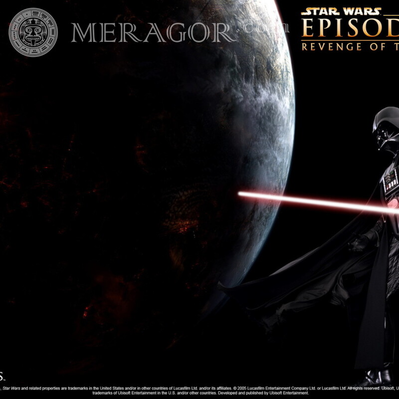 Star Wars Darth Vader mit Laserstrahl-Avatar Aus den Filmen