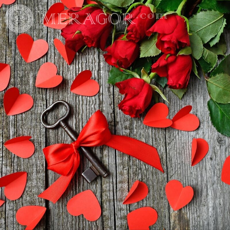 Авы на день Валентина Любовь Праздники Цветы
