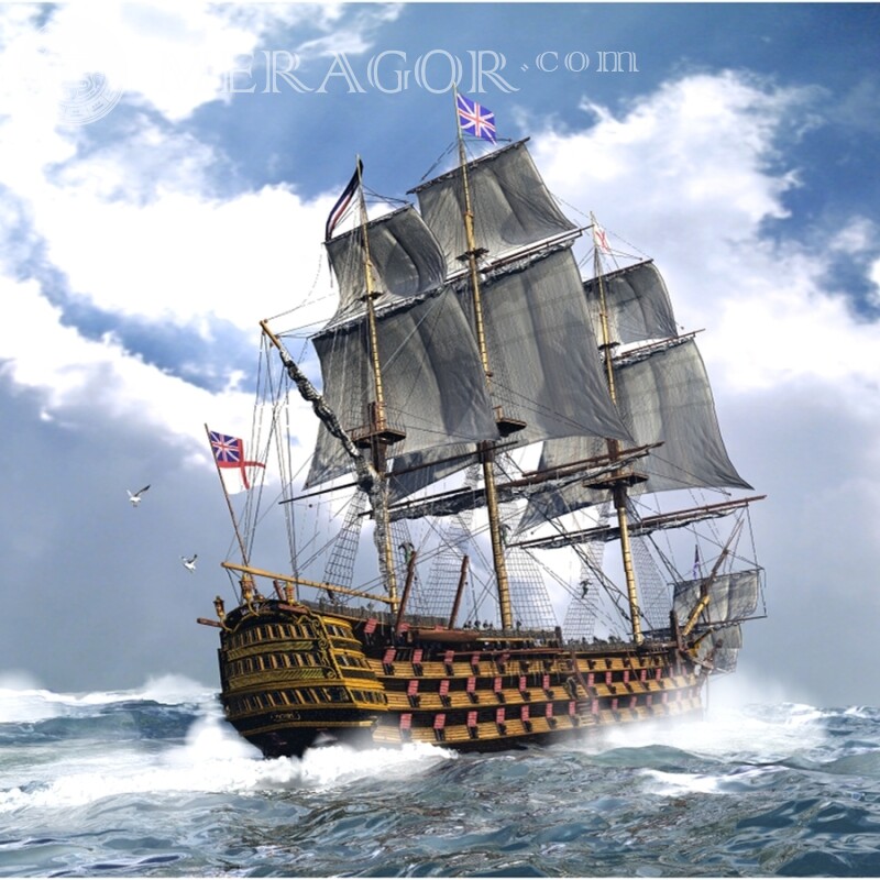 Download a photo of a ship on an avatar for a guy Transport