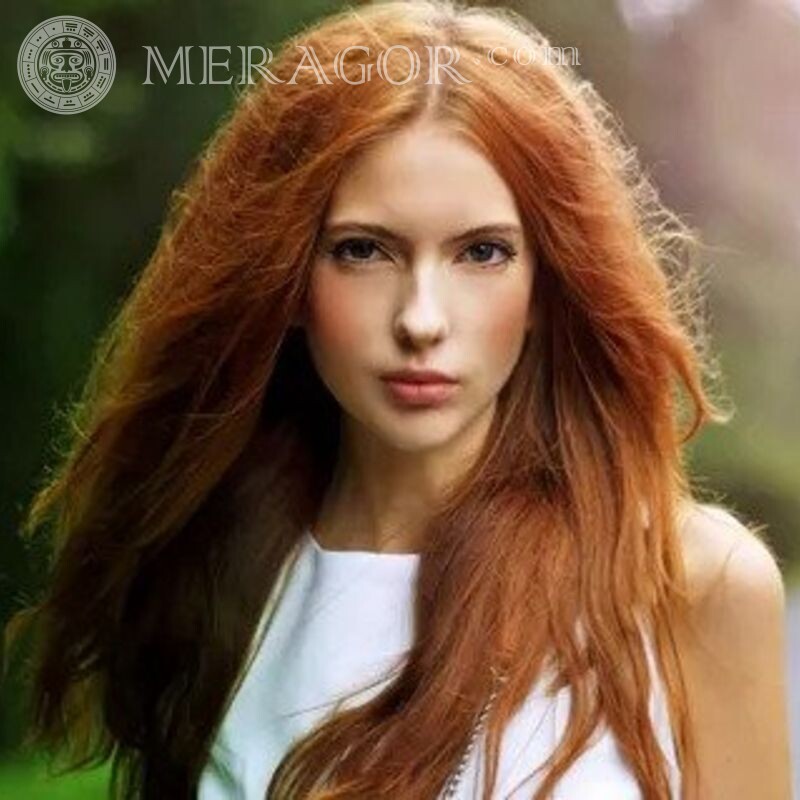 Beautiful red-haired girl Faces, portraits Girls Beauties