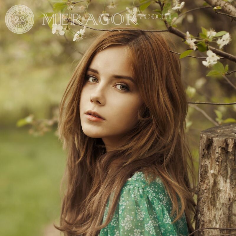 Beautiful brown-haired avatar Small girls Beauties Faces, portraits