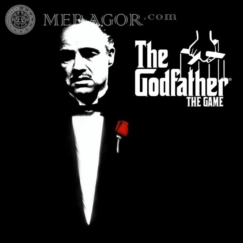 The Godfather game logo for icon Black and white All games From films