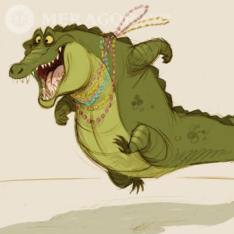 Crocodilo no avatar do desenho animado Peter Pan Crocodilos Desenhos animados