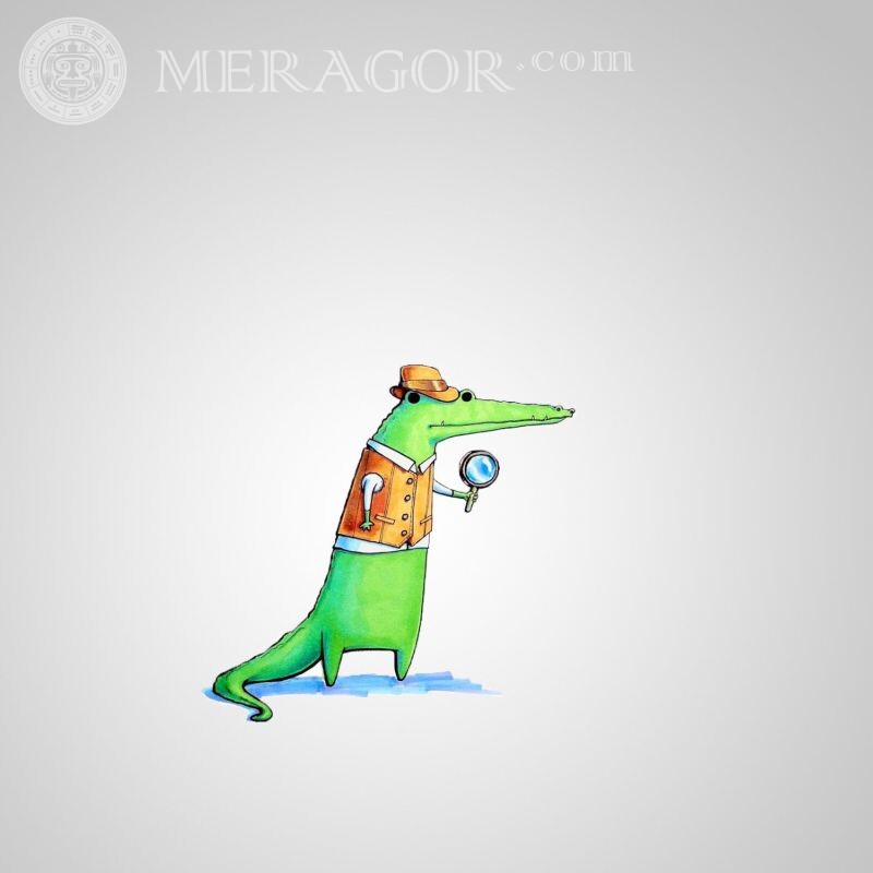 Funny pictures for icon crocodile detective Crocodiles