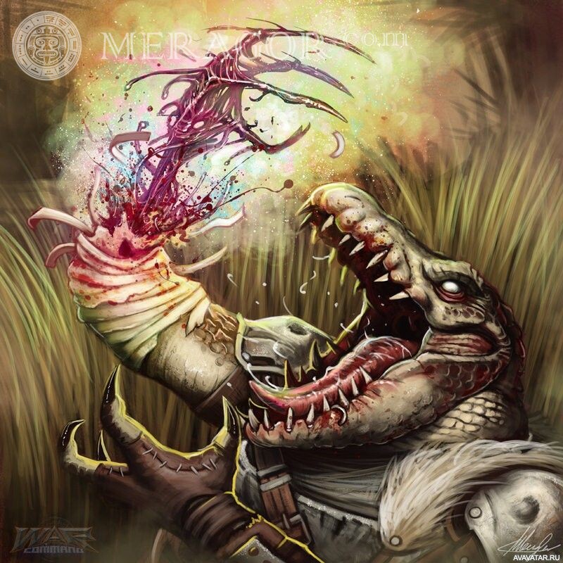 Imagen de cocodrilo zombie para avatar Cocodrilos