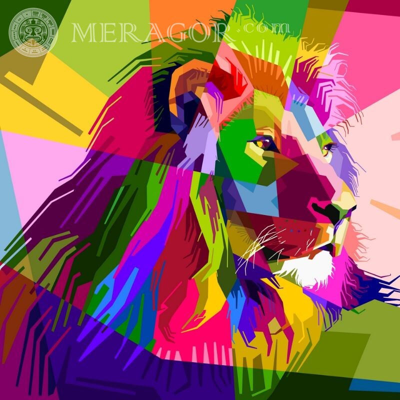 Download art about a lion Lions Abstraction