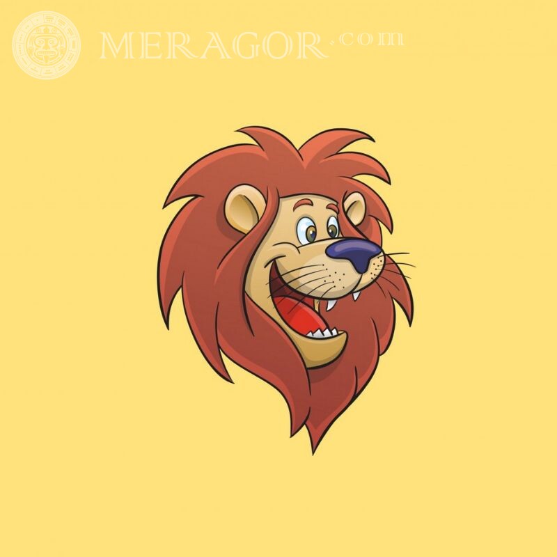 Painted lion for icon Lions
