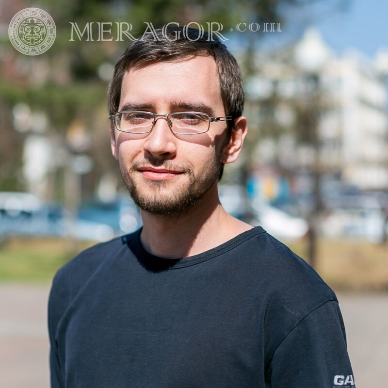 Foto com rosto inteligente no avatar Pessoa, retratos Em óculos de sol Rapazes