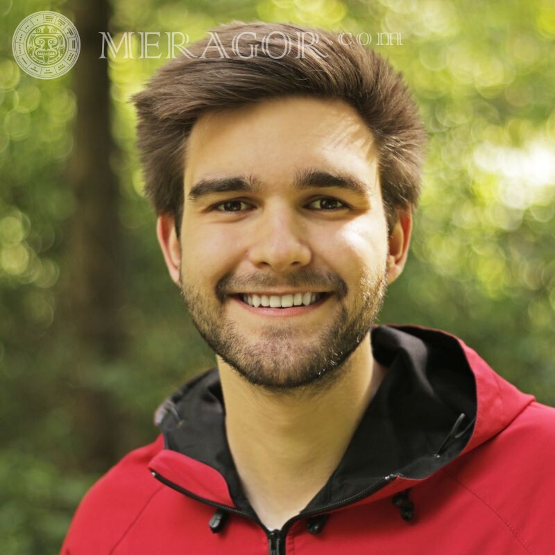 Rosto de homem avatar com sorriso para cobertura Pessoa, retratos Europeus Russos