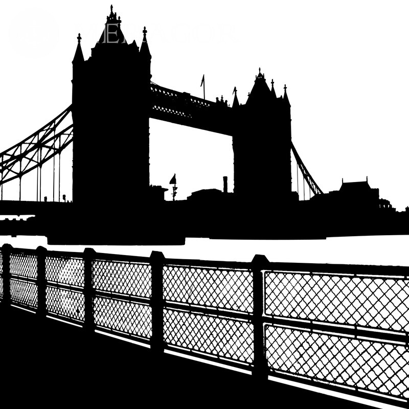 Мост Лондона на профиль Здания