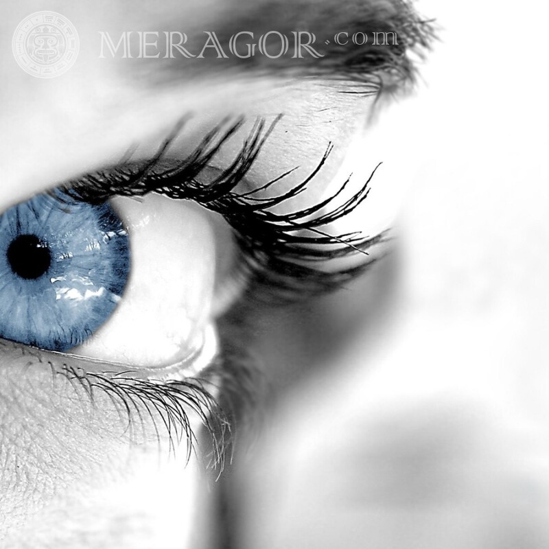 Блакитне око фото на аватарку Без обличчя Для ВК