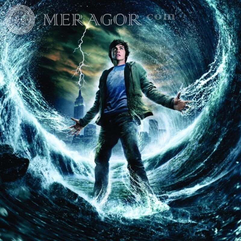 Повелитель хвиль і блискавок картинка на аватарку Хлопець Аніме, малюнок У повний зріст