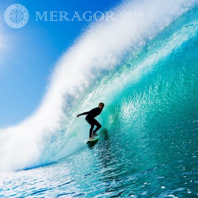 Download da foto do perfil do surf Surf, natação No mar Rapazes