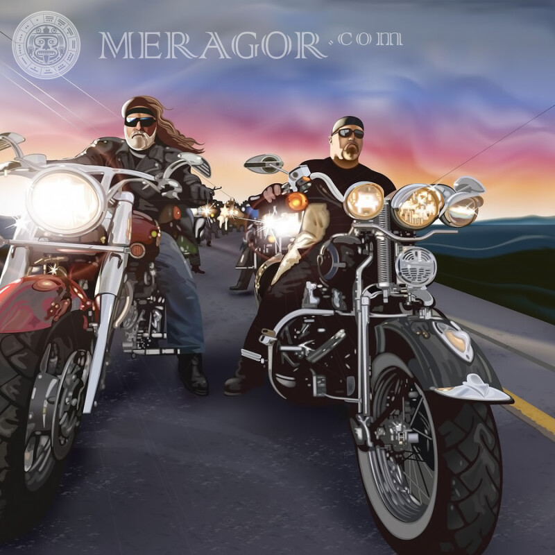 Motociclistas desenhando no avatar Velo, Motorsport  Todos os jogos Anime, desenho Em óculos de sol
