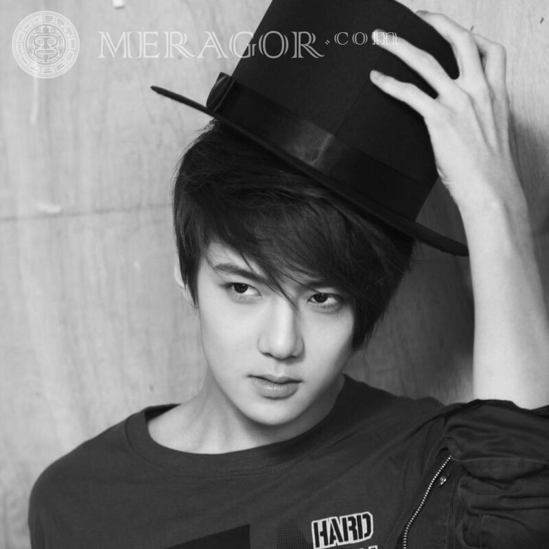 Der Sänger aus EXOs Profilbild Musiker, Tänzer Asiaten In der Kappe Gesichter, Porträts