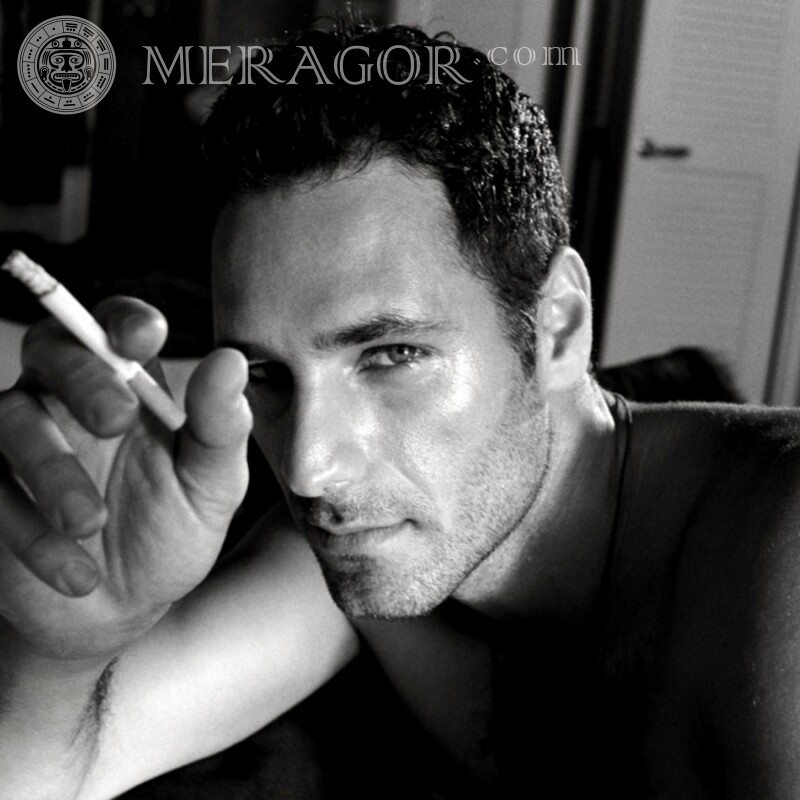 Photo of a man with a cigarette download on your profile picture Men Faces, portraits All faces Faces of guys
