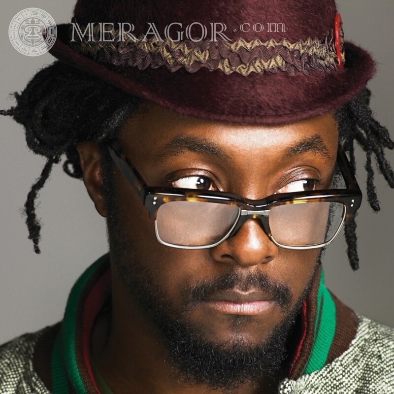 Download black man with glasses on your avatar Celebrities Blacks In a cap In glasses