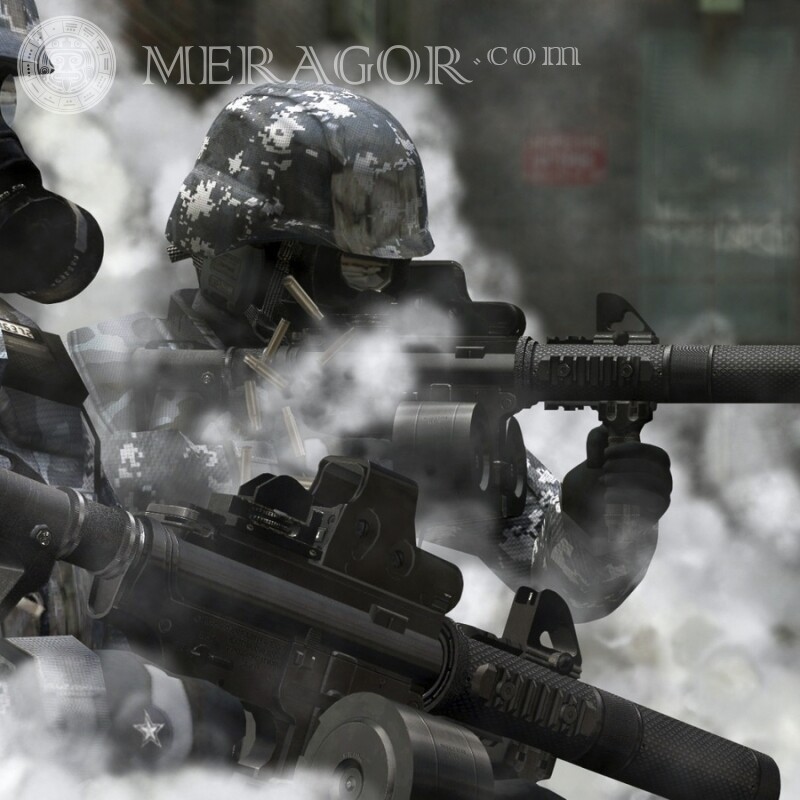 Soldats avec des armes photo pour téléchargement avatar Avec arme