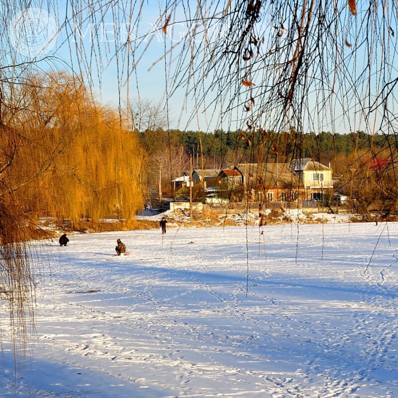 Ава с зимним пейзажем Зимние Природа