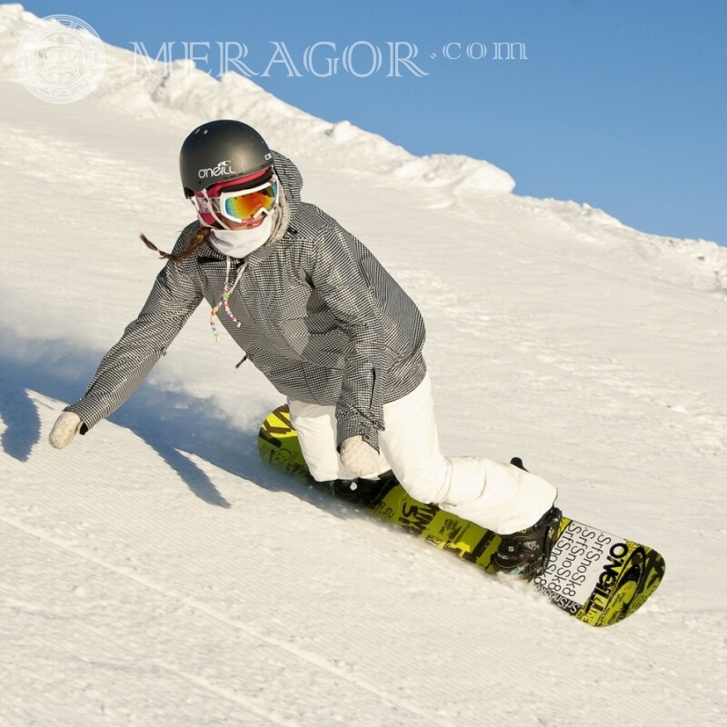 Foto mit Snowboardern auf Ihrem Avatar herunterladen Skifahren, Snowboarden Winter Sportliche