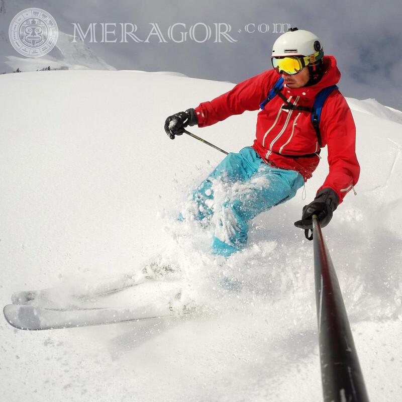 Esquiador casco gafas montañas avatar Enmascarado Stim Deportivos