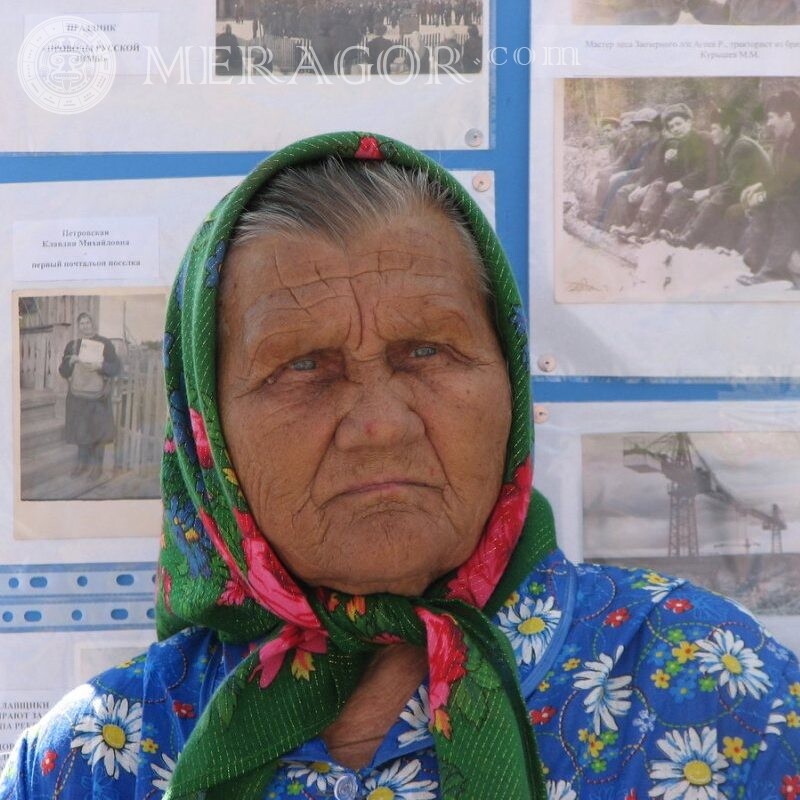 Avatar de cara de abuela Los ancianos Mujeres Rostros de mujeres