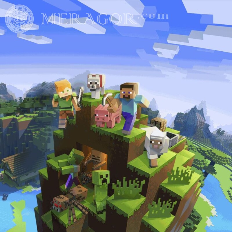 Аватары и картинки по игре Minecraft, самой популярной песочницы с квадратным миром