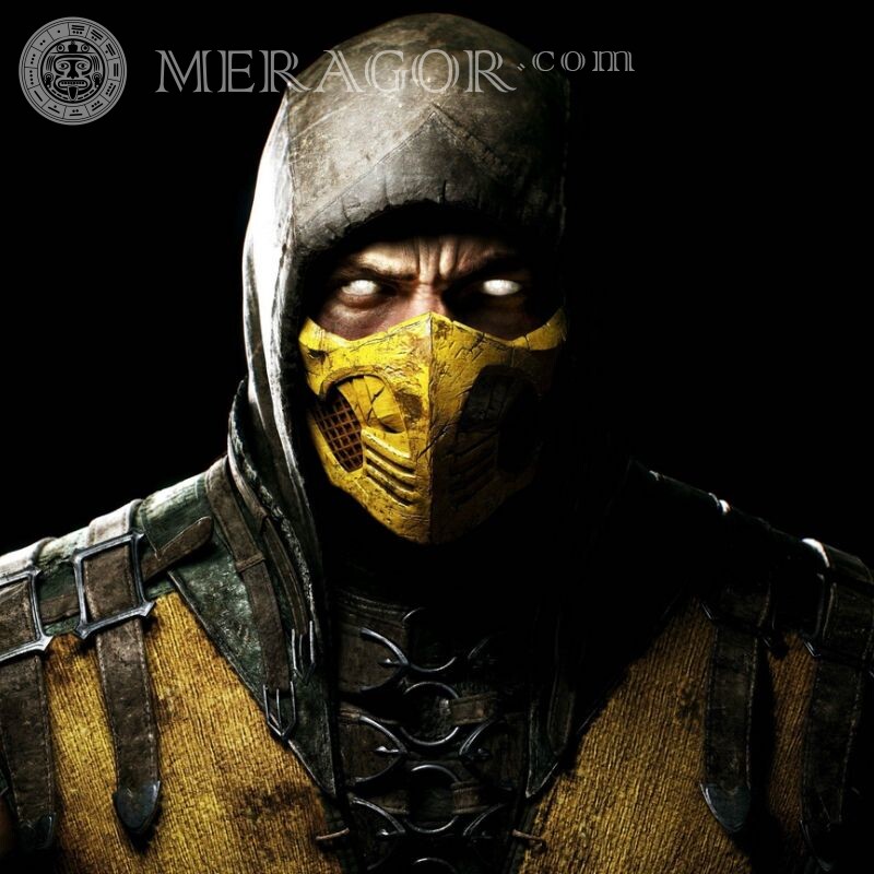 Скорпион ниндзя из Мортал комбат на аву Mortal Kombat Все игры В маске