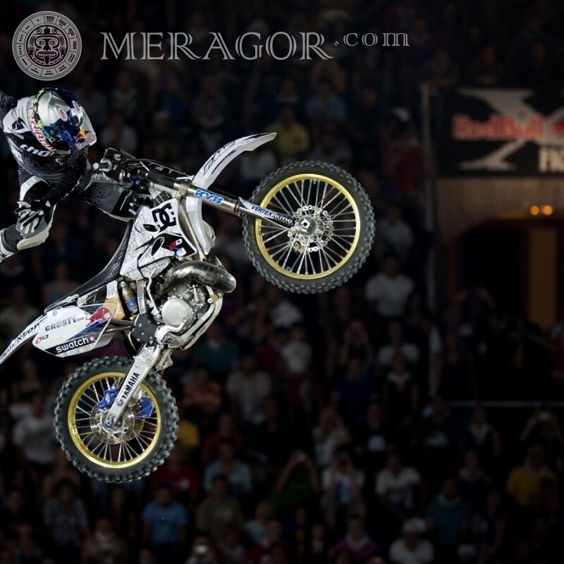 Motocross-Foto für das Profilbild eines Mannes Velo, Motorsport Transport Rennen