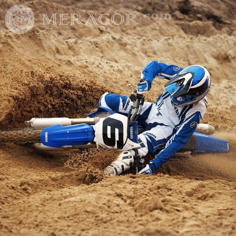 Motocross Racer Foto auf Rechnung Velo, Motorsport Transport Rennen