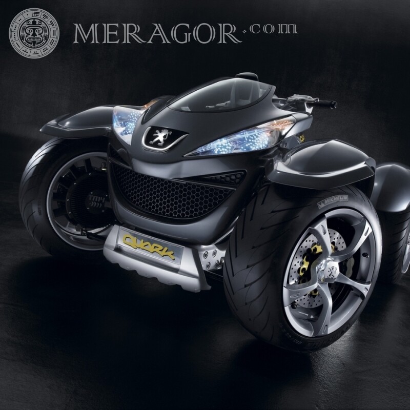 Téléchargez la photo d'une moto Peugeot sur votre avatar gratuitement pour un mec Velo, Motorsport Transport