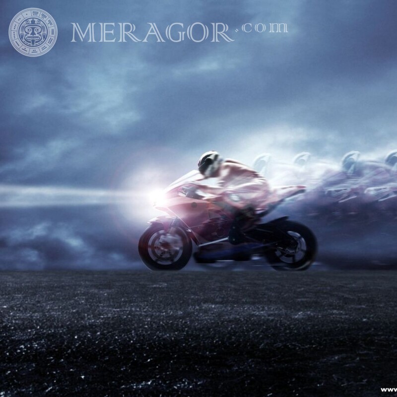 Motorrad Rennfahrer Avatar Bild Velo, Motorsport Transport Rennen