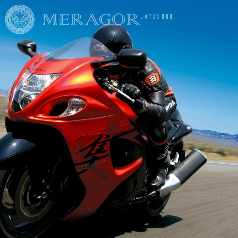 Téléchargez une moto gratuite pour un avatar pour une photo de gars Velo, Motorsport Transport
